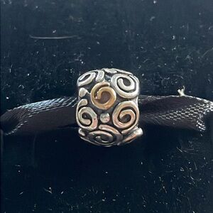 Pandora swirls with 14k gold